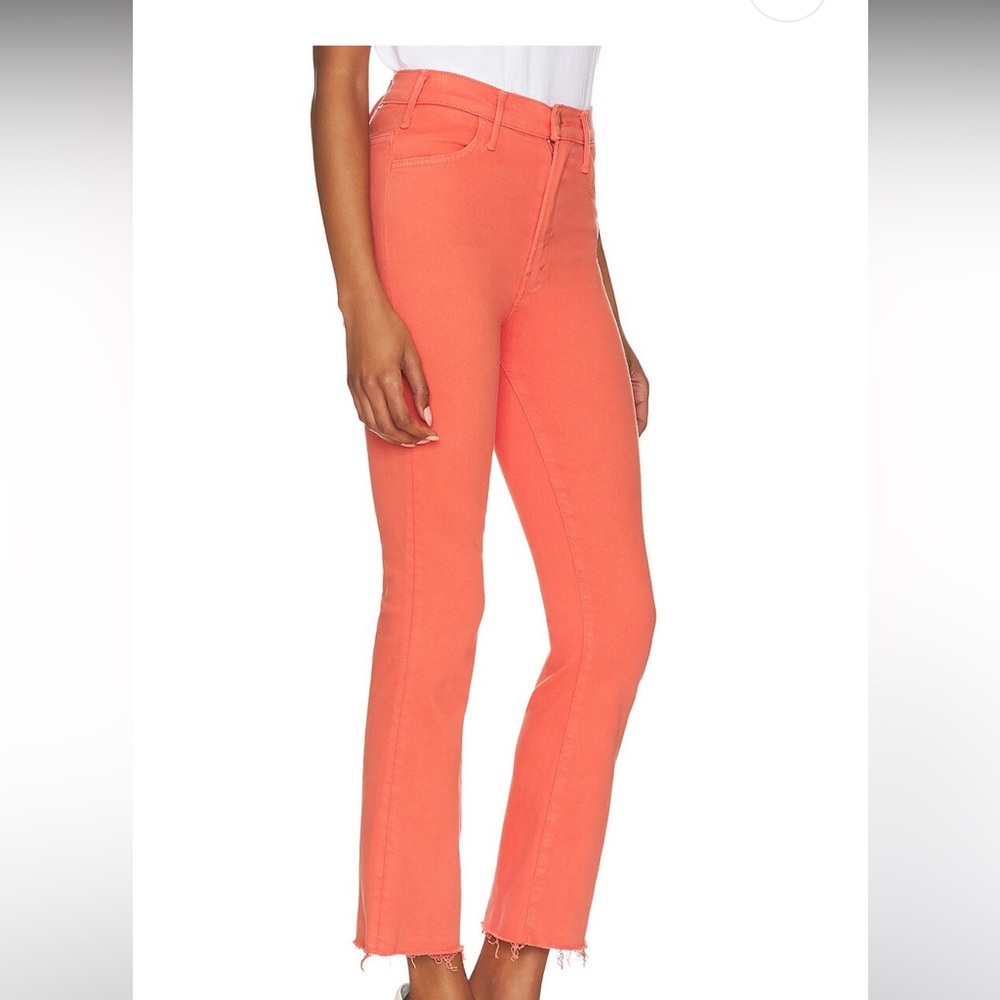 Mother The Hustler Ankle Fray Jean Persimmon Size 28
